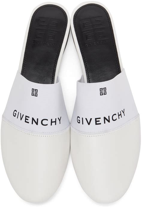 givenchy paris flat mules in leather